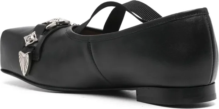 Metallic-Detail Ballet Flats - Image 3