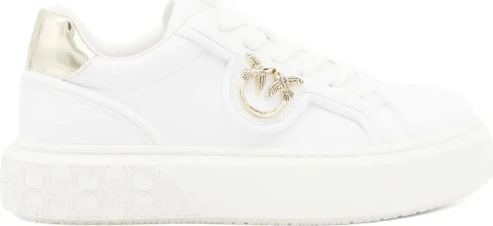 Metallic-Detail Bird-Embellishment Sneakers