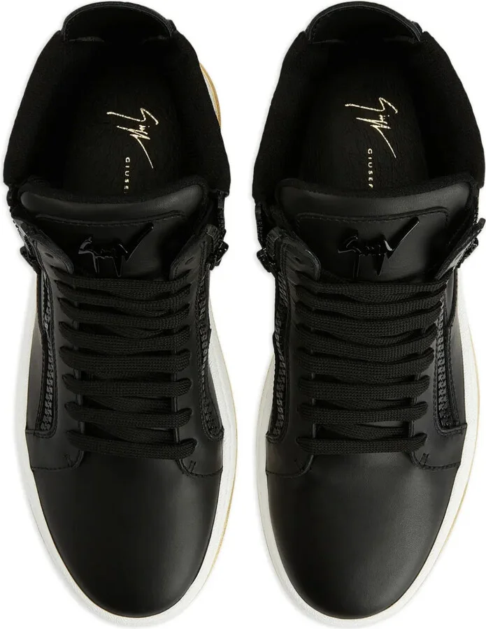 Metallic-Detail High-Top Sneakers - Image 4