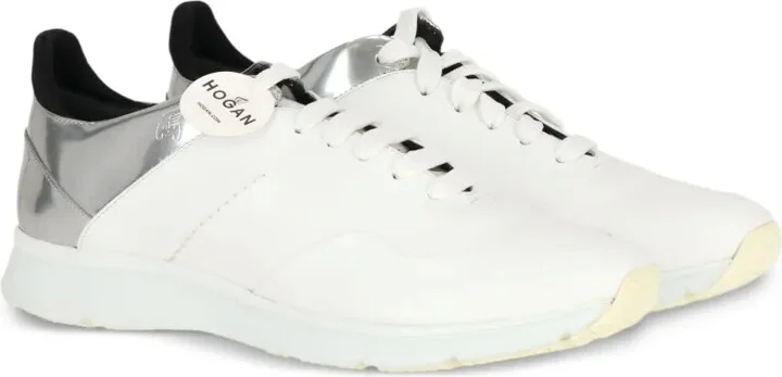 Metallic-Detail Leather Sneakers - Image 2