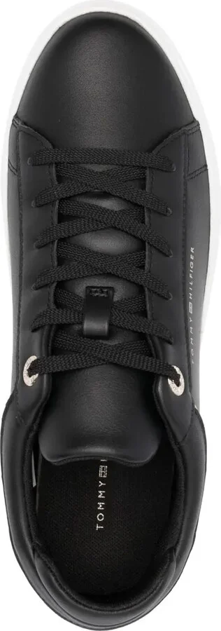 Metallic-Detail Leather Sneakers - Image 4