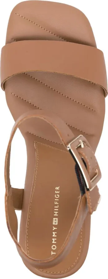 Metallic-Detail Leather Wedge Sandals - Image 4