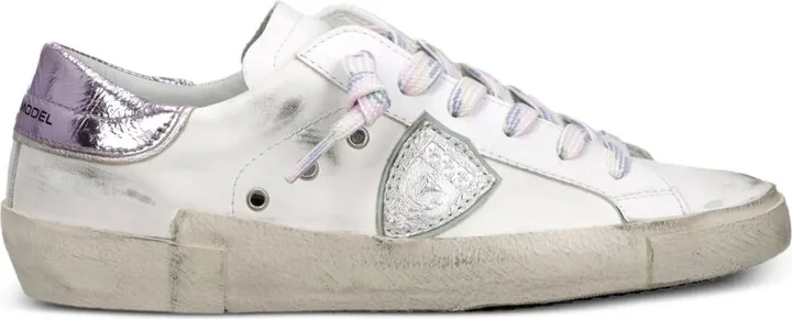 Metallic Distressed Sneakers