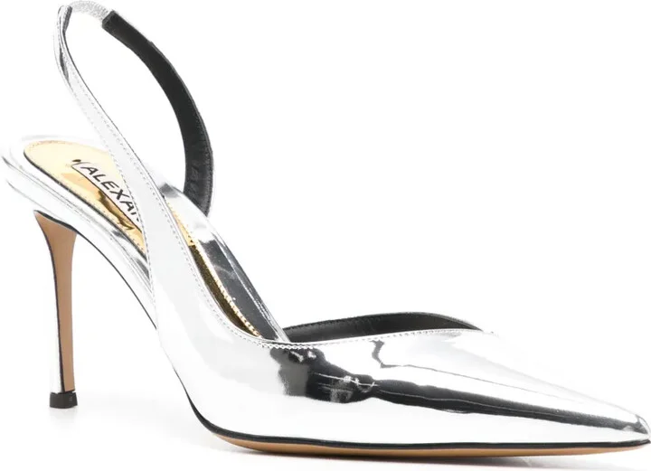 Metallic-Effect 80mm Leather Pumps - Image 2