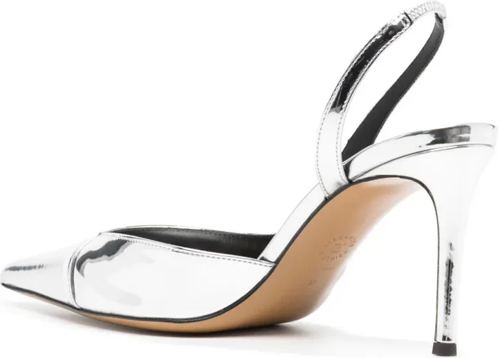 Metallic-Effect 80mm Leather Pumps - Image 3