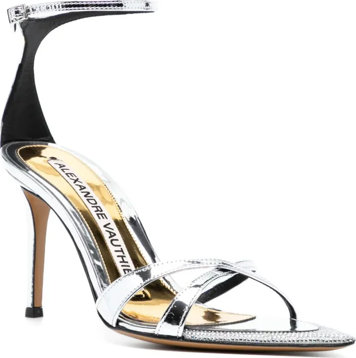 Metallic-Effect 85mm Leather Sandals - Image 2