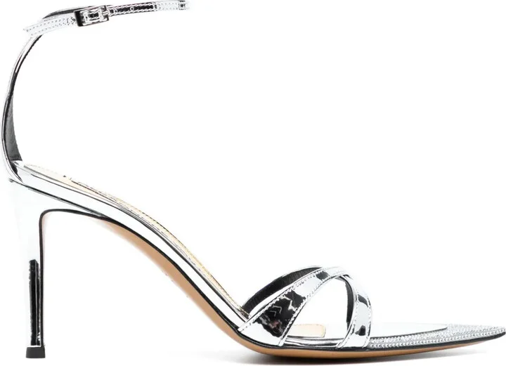 Metallic-Effect 85mm Leather Sandals