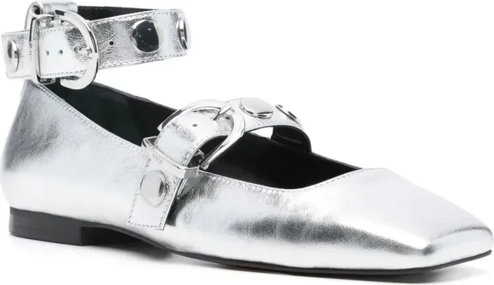 Metallic-Effect Ballet Flats - Image 2