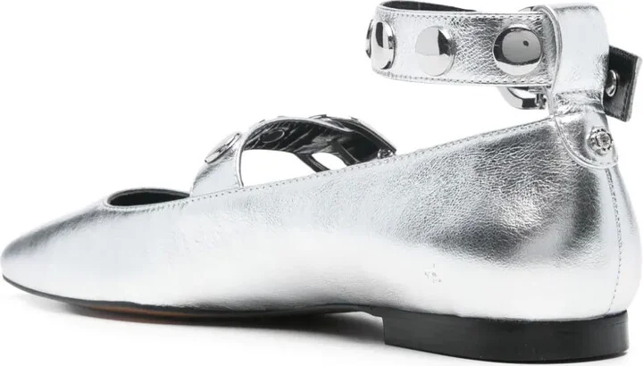 Metallic-Effect Ballet Flats - Image 3
