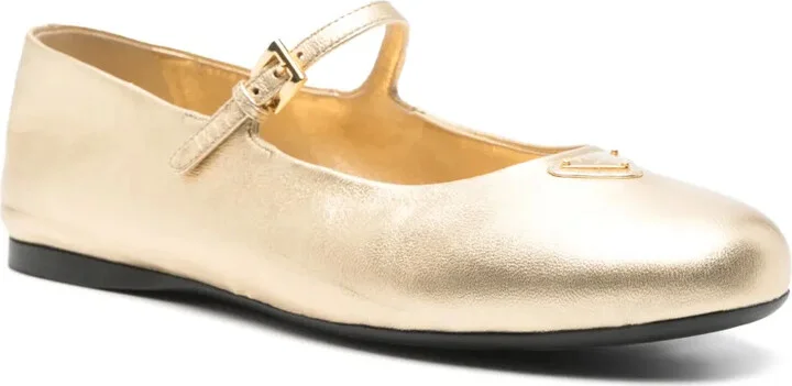 Metallic-Effect Ballet Flats - Image 2