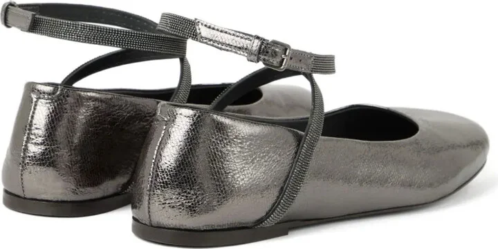 Metallic-Effect Ballet Flats - Image 3
