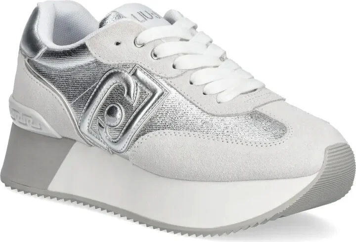 Metallic-Effect Denim Sneakers - Image 2