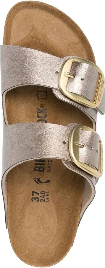 Metallic-Effect Flat Sandals - Image 4