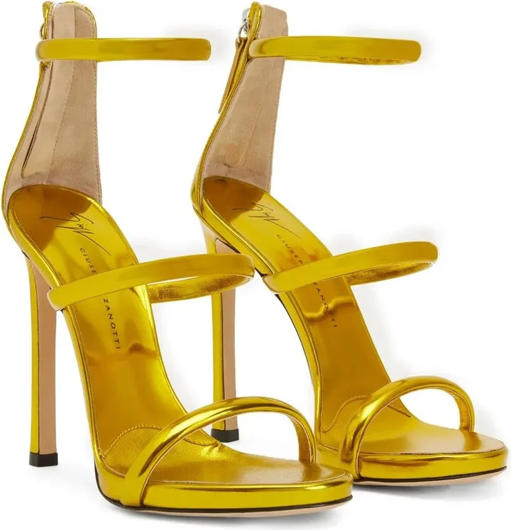 Metallic-Effect High-Heeled Sandals - Image 2