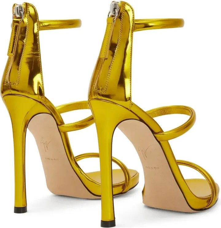 Metallic-Effect High-Heeled Sandals - Image 3
