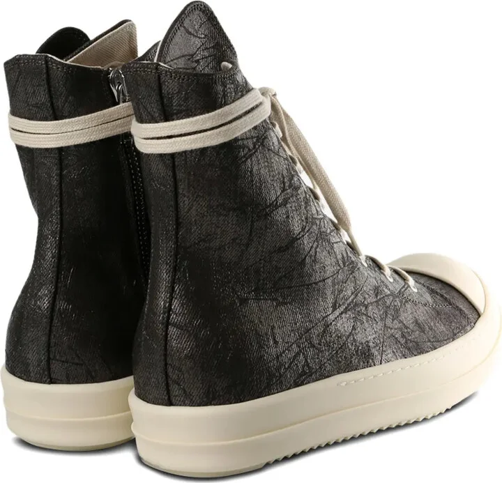 Metallic-Effect Lace-Up Sneakers - Image 3