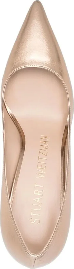 Metallic-Effect Leather Pumps - Image 4