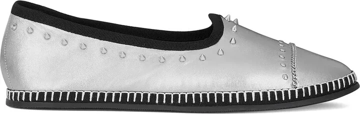 Metallic-Effect Loafers