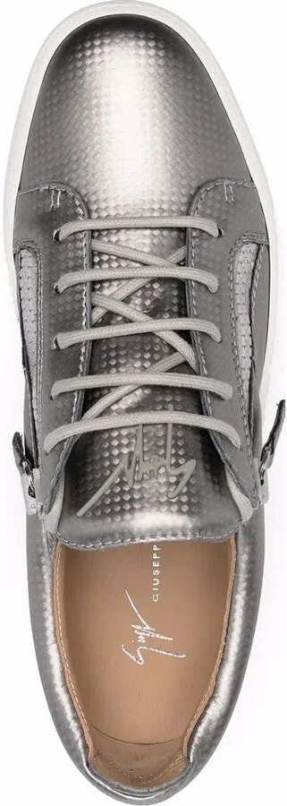 Metallic-Effect Low-Top Sneakers - Image 4