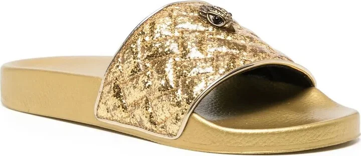 Metallic-Effect Open-Toe Slides - Image 2