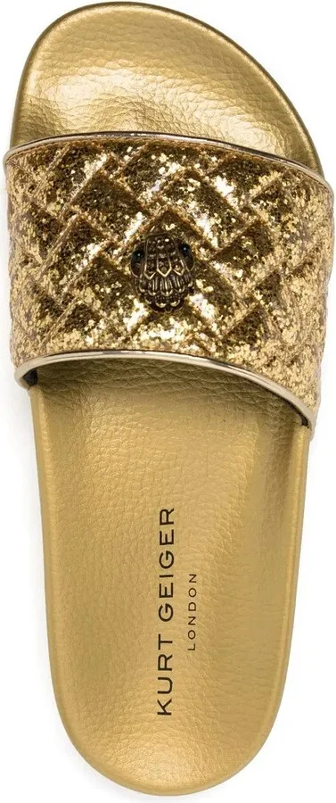 Metallic-Effect Open-Toe Slides - Image 4