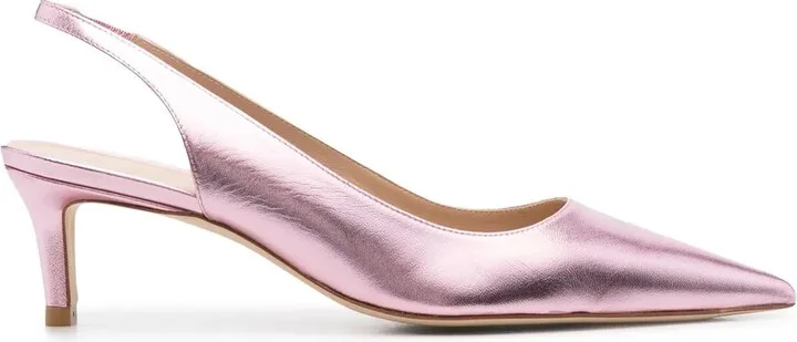 Metallic-Effect Pointed Pumps