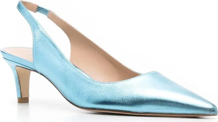Metallic-Effect Pointed Pums - Image 2
