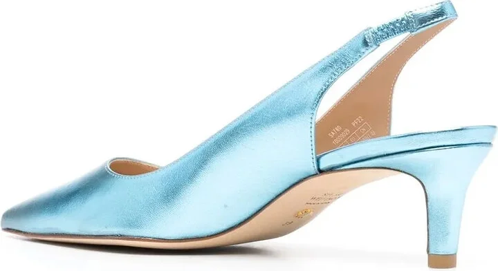 Metallic-Effect Pointed Pums - Image 3