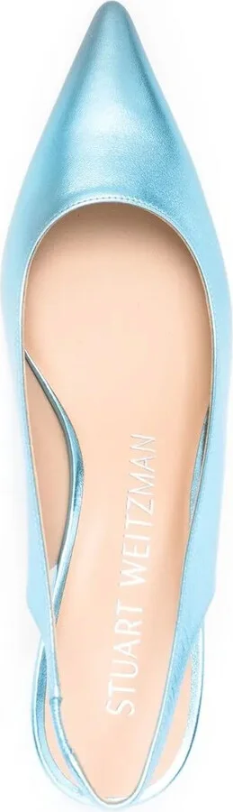 Metallic-Effect Pointed Pums - Image 4