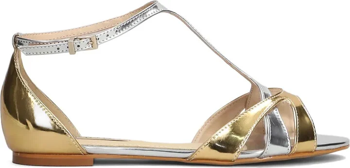 Metallic-Effect Sandals