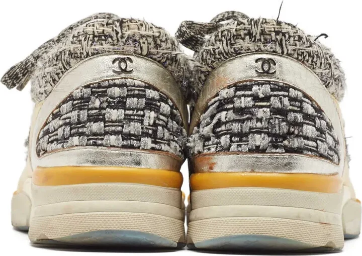 Metallic-Effect Tweed Sneakers - Image 3