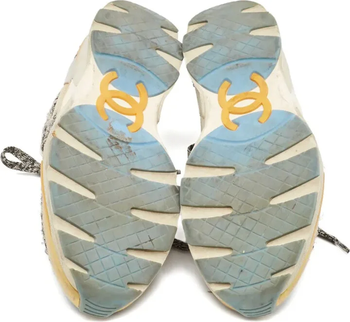 Metallic-Effect Tweed Sneakers - Image 4