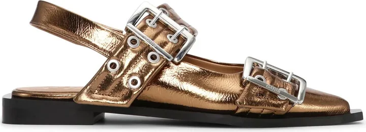 Metallic Feminine Ballerina Shoes