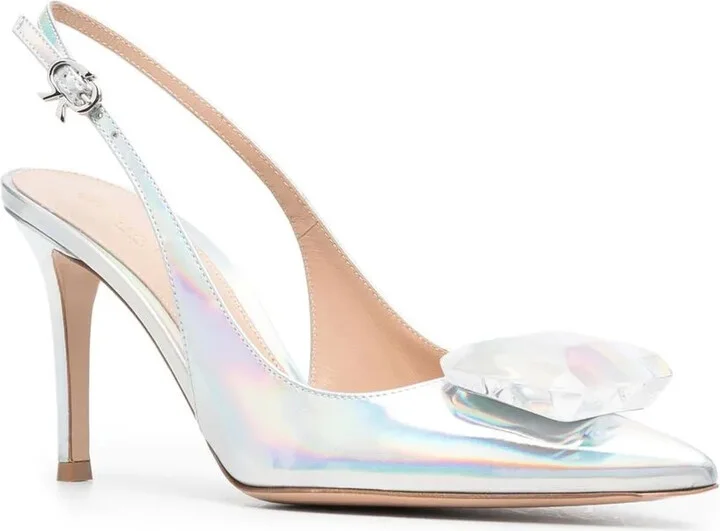 Metallic-Finish 95mm Pointed Pumps - Image 2