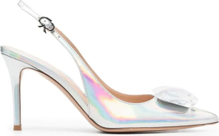 Metallic-Finish 95mm Pointed Pumps
