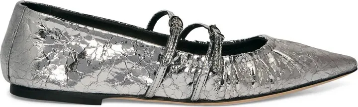 Metallic-Finish Ballerina Shoes