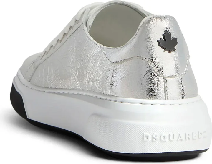 Metallic-Finish Lace-Up Sneakers - Image 3