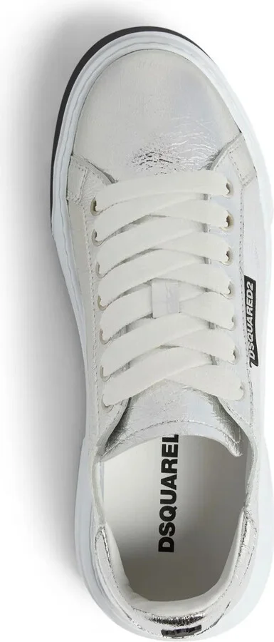 Metallic-Finish Lace-Up Sneakers - Image 4