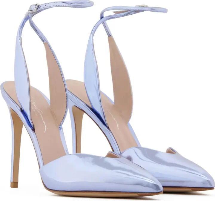 Metallic-Finish Leather Pumps - Image 2