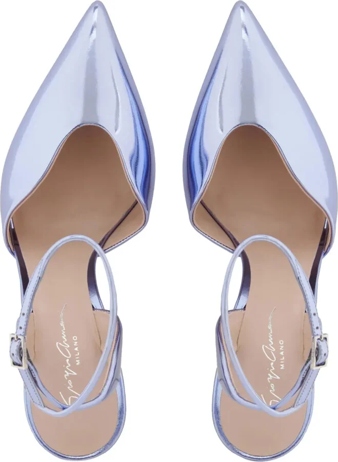 Metallic-Finish Leather Pumps - Image 4
