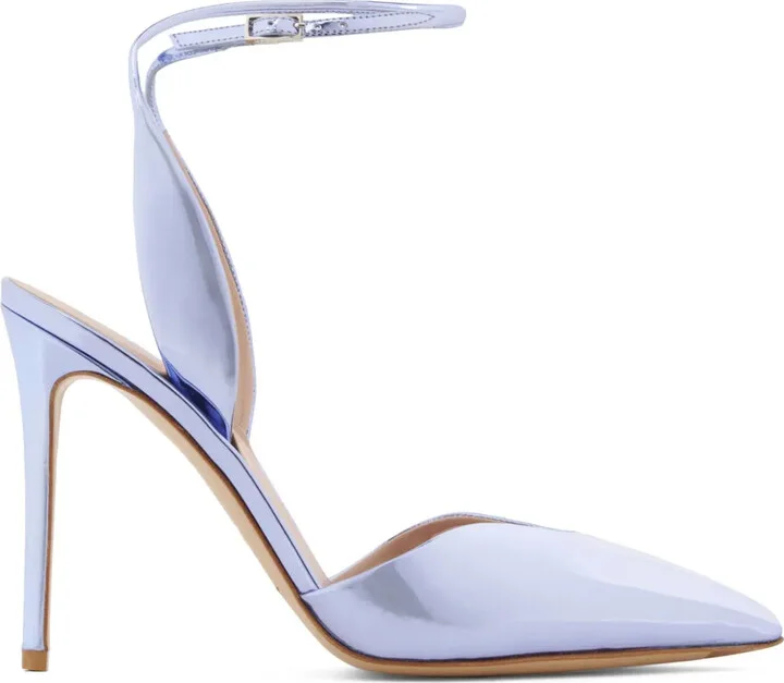 Metallic-Finish Leather Pumps