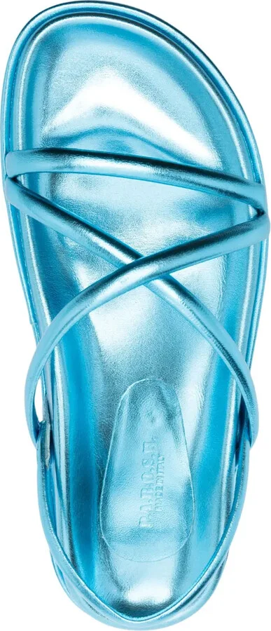 Metallic-Finish Leather Sandals - Image 4