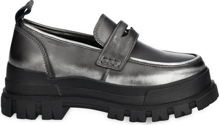 Metallic-Finish Loafers