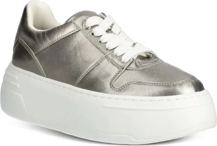 Metallic-Finish Platform Sneakers - Image 2