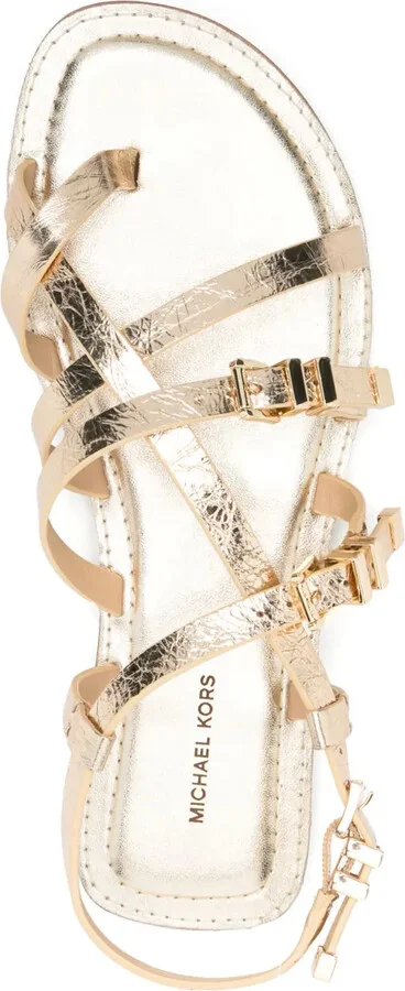 Metallic Flat Sandals - Image 3