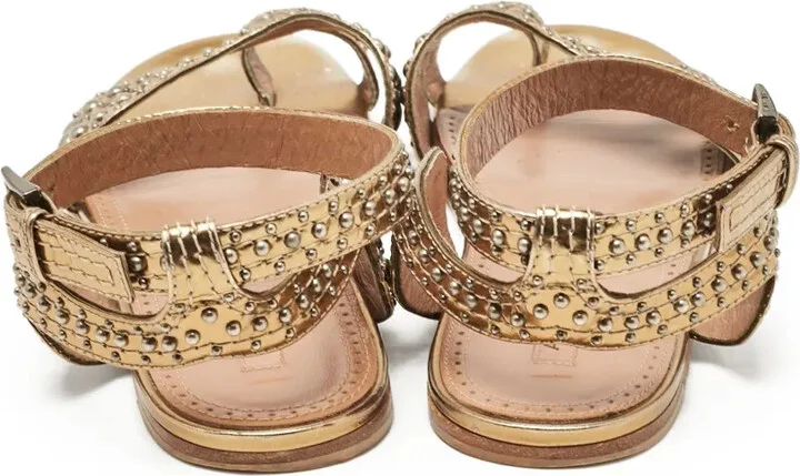 Metallic Flat Sandals - Image 4
