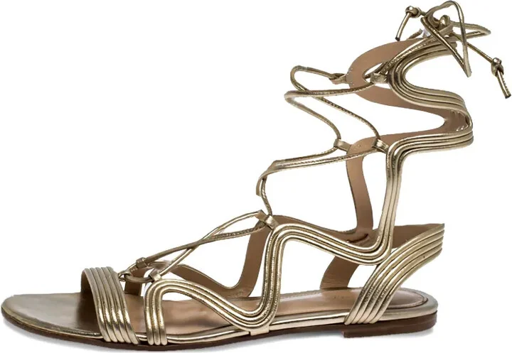 Metallic Flat Sandals - Image 2
