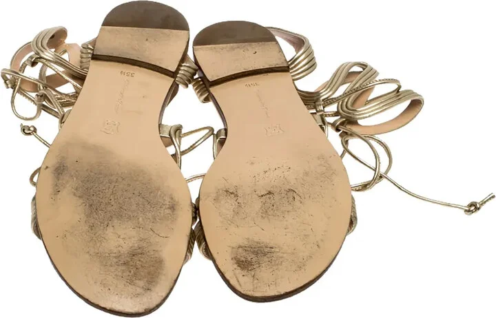 Metallic Flat Sandals - Image 4