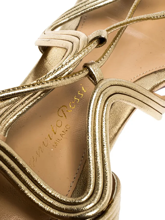 Metallic Flat Sandals - Image 5