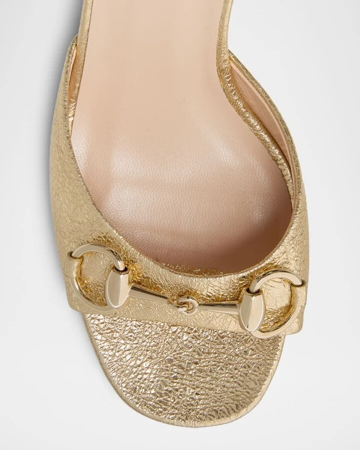 Metallic Galassia Lady Horsebit Sandals - Image 3